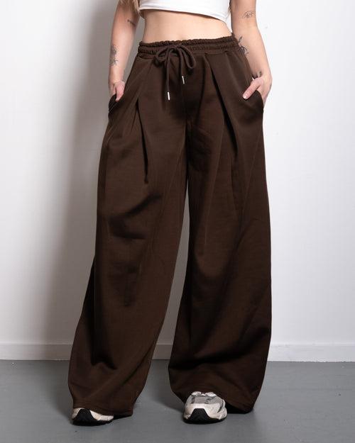 Ultra Stretch Relaxed Barrel Sweatpants Brown