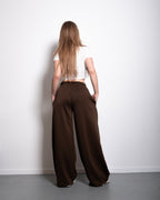 SEISHIKI STUDIO Relaxed Barrel Sweatpants BROWN