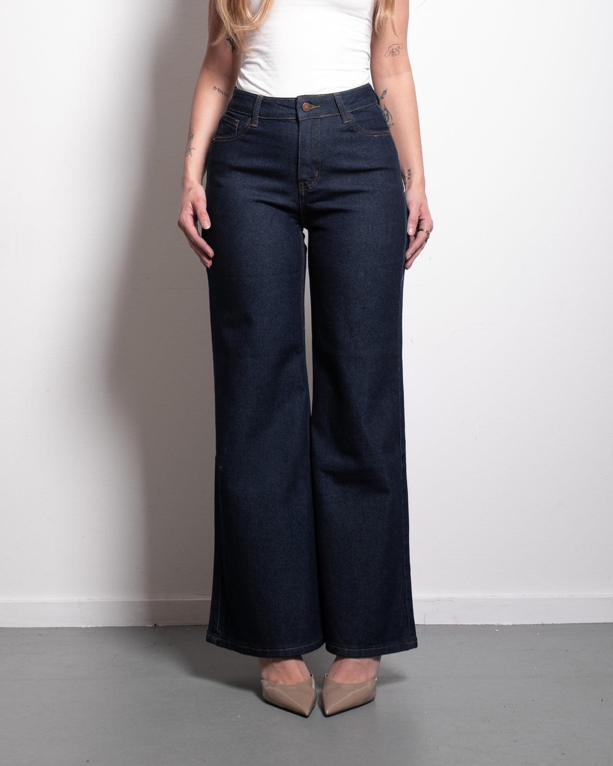 INSEAM 78CM - ULTRA STRETCH RAW DENIM WIDE LEG JEANS | SEISHIKI STUDIO
