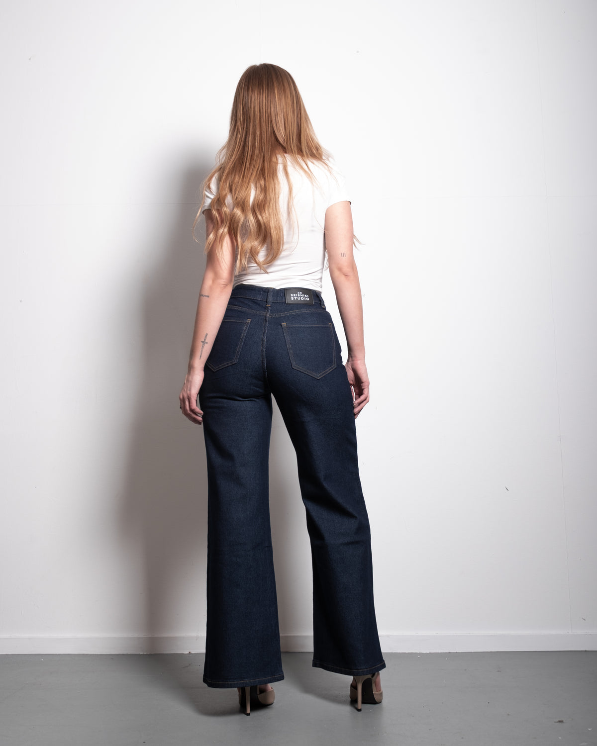 INSEAM 78CM - ULTRA STRETCH RAW DENIM WIDE LEG JEANS | SEISHIKI STUDIO