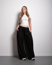 ULTRA STRETCH SEISHIKI STUDIO Relaxed Barrel Sweatpants BLACK | SEISHIKI STUDIO