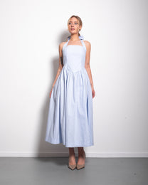 Halter neck bow dress baby blue | SEISHIKI STUDIO