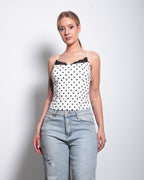 polkadot top with thin straps