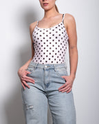 polkadot stretchy tanktop pink
