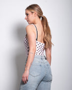 polkadot stretchy tanktop pink