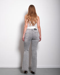 INSEAM 80CM - STRETCHY LIGHT GREY PUSHUP FLARE JEANS  | SEISHIKI STUDIO