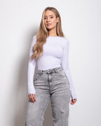 SEISHIKI STUDIO Super Stretchy Buttery Top Longsleeve Lavender