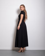 ultra stretchy shortsleeve basic dress black