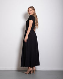 ultra stretchy shortsleeve basic dress black