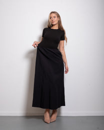 ultra stretchy shortsleeve basic dress black