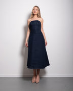 stretchy DENIM Dress DARK BLUE