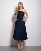 stretchy DENIM Dress DARK BLUE
