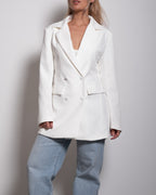 tailored waist blazer white | SEISHIKI STUDIO