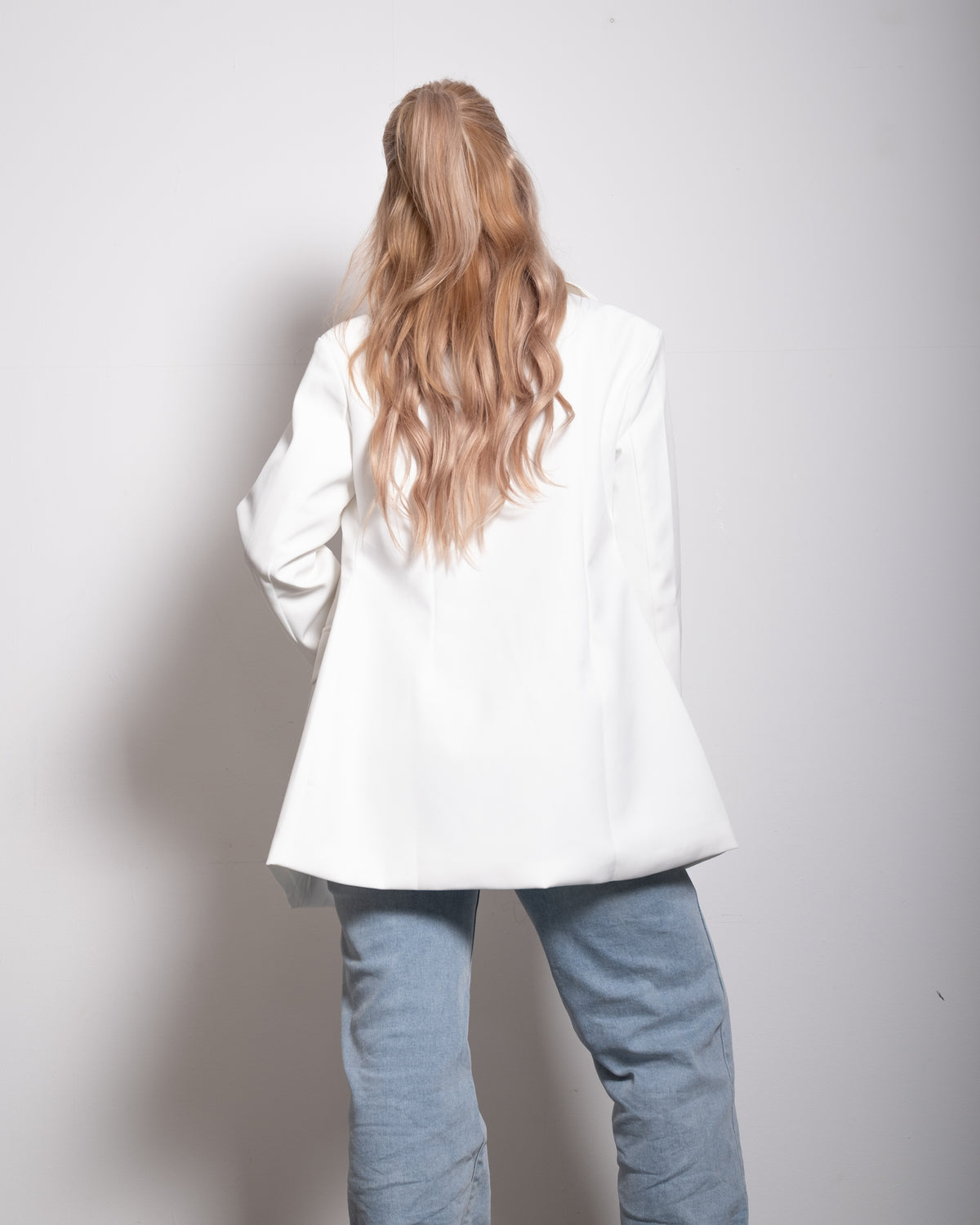 Tailored Waist Blazer White – SEISHIKI STUDIO