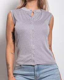 SEISHIKI STUDIO Soft Touch Button Top Grey