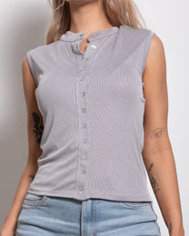 SEISHIKI STUDIO Soft Touch Button Top Grey