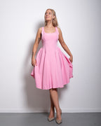 SEISHIKI STUDIO Open Back Bow Dress Pink
