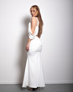 draped top and skirt set white | SEISHIKI STUDIO