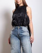 Satin Bow Back Bodysuit BLACK | SEISHIKI STUDIO