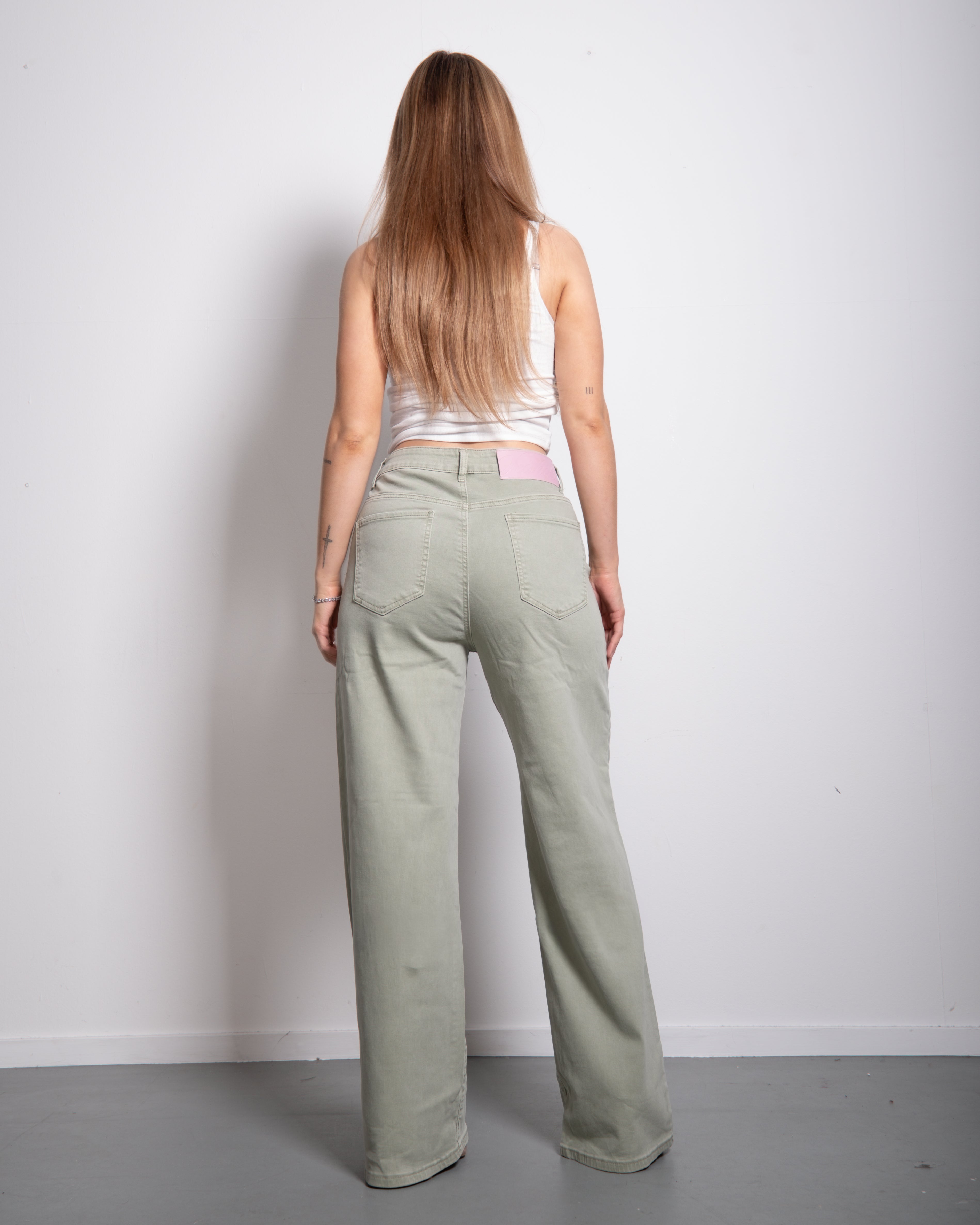 Limited Edition STRAWBERRY MATCHA STRETCHY JEANS - INSEAM 78CM | SEISHIKI STUDIO