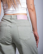 Limited Edition STRAWBERRY MATCHA STRETCHY JEANS - INSEAM 78CM | SEISHIKI STUDIO