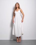 White Flowy Lace Cami Maxi Dress | SEISHIKI STUDIO