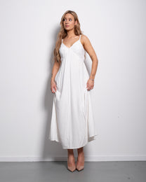 White Flowy Lace Cami Maxi Dress – SEISHIKI STUDIO
