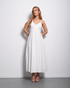 White Flowy Lace Cami Maxi Dress | SEISHIKI STUDIO