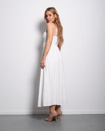 White Flowy Lace Cami Maxi Dress – SEISHIKI STUDIO