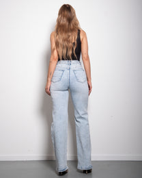 INSEAM 80CM - LIGHT WASH WITH DARK SHADING CRYSTAL JEANS | SEISHIKI STUDIO