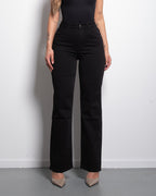 STRETCHY BLACK Straight Leg Jeans | SEISHIKI STUDIO