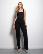 STRETCHY BLACK Straight Leg Jeans | SEISHIKI STUDIO