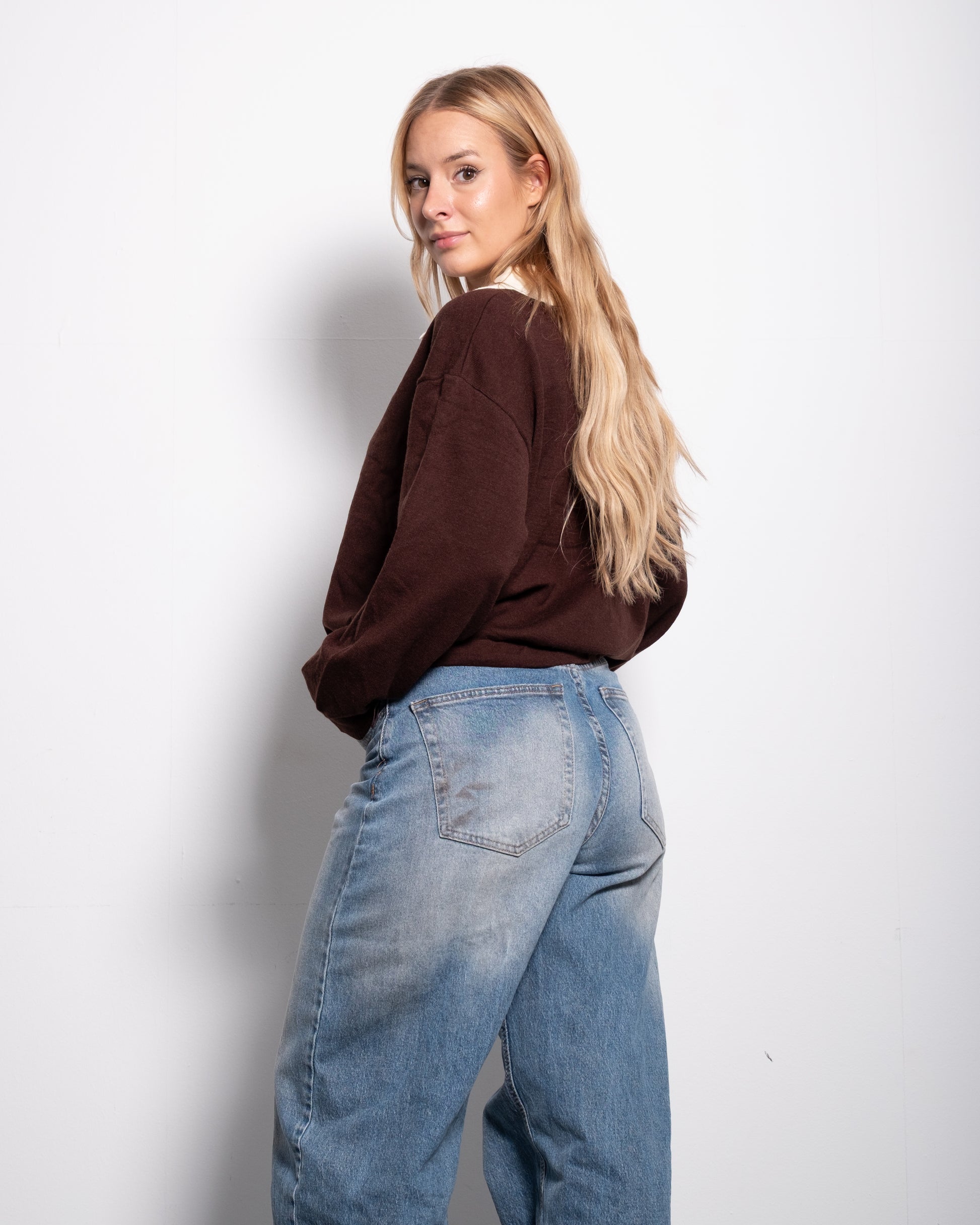 LA Varsity Polo Sweatshirt Brown | SEISHIKI STUDIO