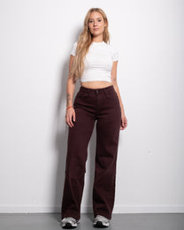 Stretchy Straight Leg Jeans Plum, curvy fit, 78 cm inseam – SEISHIKI STUDIO