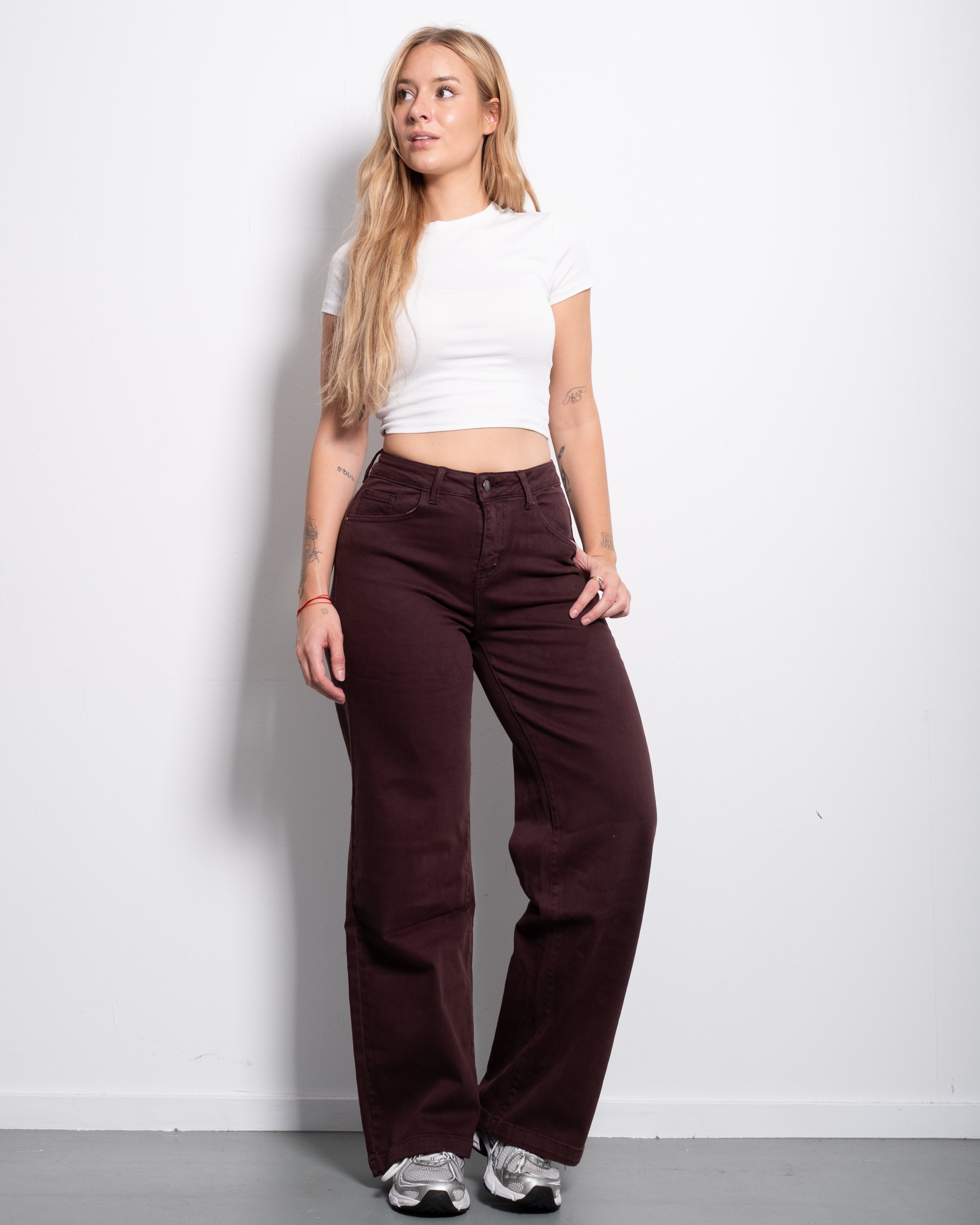 STRETCHY STRAIGHT LEG JEANS DARK PURPLE - INSEAM 78CM | SEISHIKI STUDIO