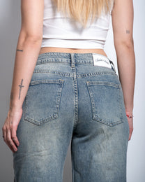 INSEAM 81CM - RIVET DETAIL WIDE LEG JEANS | SEISHIKI STUDIO