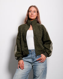 Striped Teddy Jacket Green – SEISHIKI STUDIO