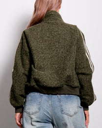 Striped Teddy Jacket Green – SEISHIKI STUDIO
