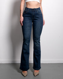 Stretchy Medium Wash Flare Jeans, curvy fit, 80 cm inseam – SEISHIKI STUDIO