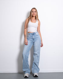 TALL - INSEAM 83CM - HIGH WAIST LIGHT WASH Wide Leg Jeans | SEISHIKI STUDIO