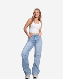 TALL - INSEAM 83CM - HIGH WAIST LIGHT WASH Wide Leg Jeans | SEISHIKI STUDIO