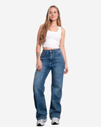 MAINICHI Wide Leg Jeans DARK WASH - INSEAM 90CM