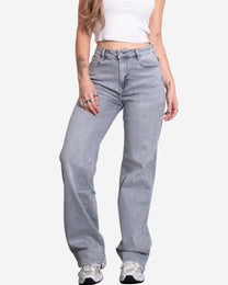 STRETCHY GREY KOBURA Wide Leg Jeans - INSEAM 83CM | SEISHIKI STUDIO