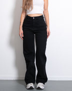 MAINICHI Wide Leg Jeans BLACK - IL 79cm