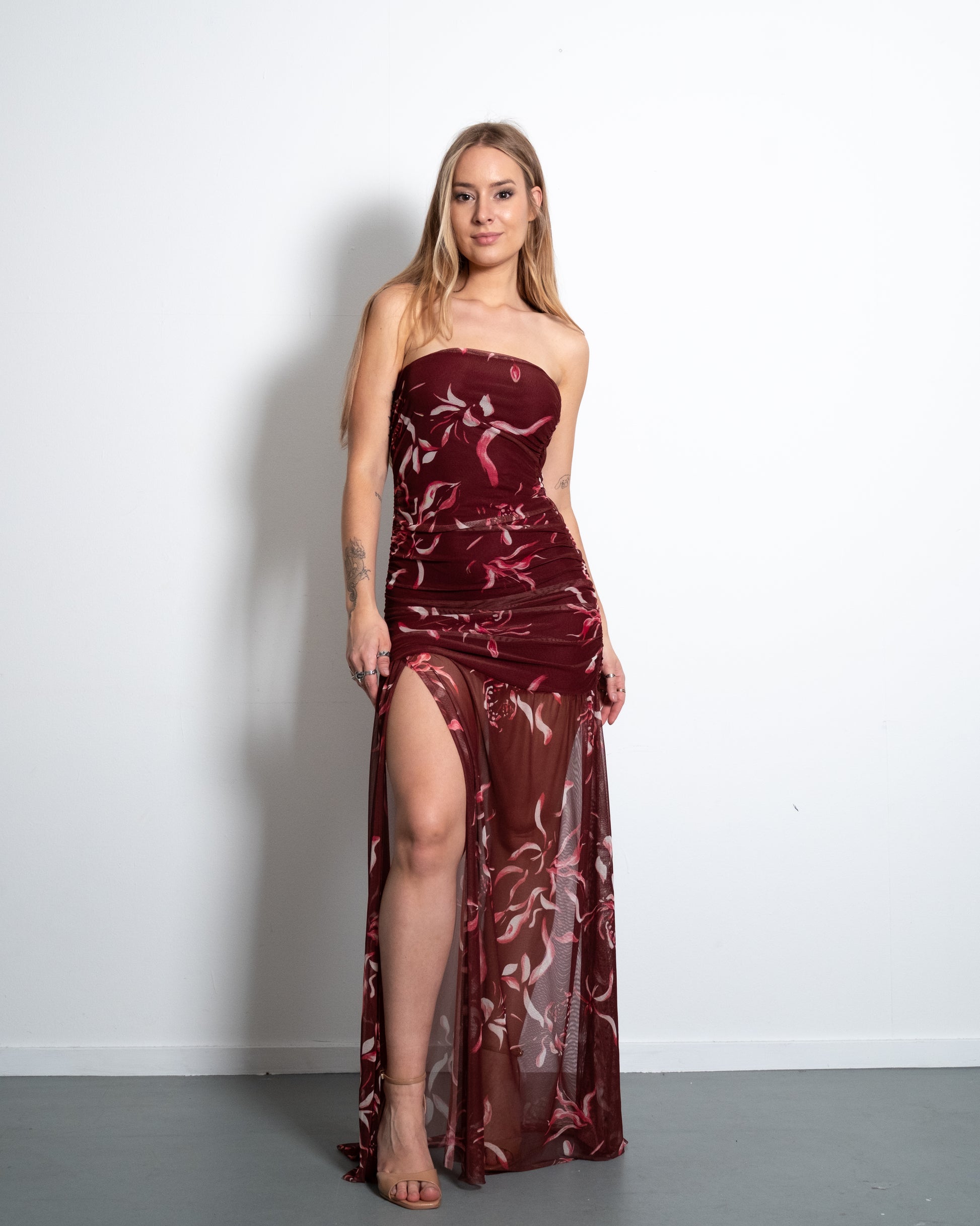 KEITARO Dress DARK RED