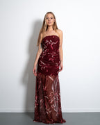 KEITARO Dress DARK RED