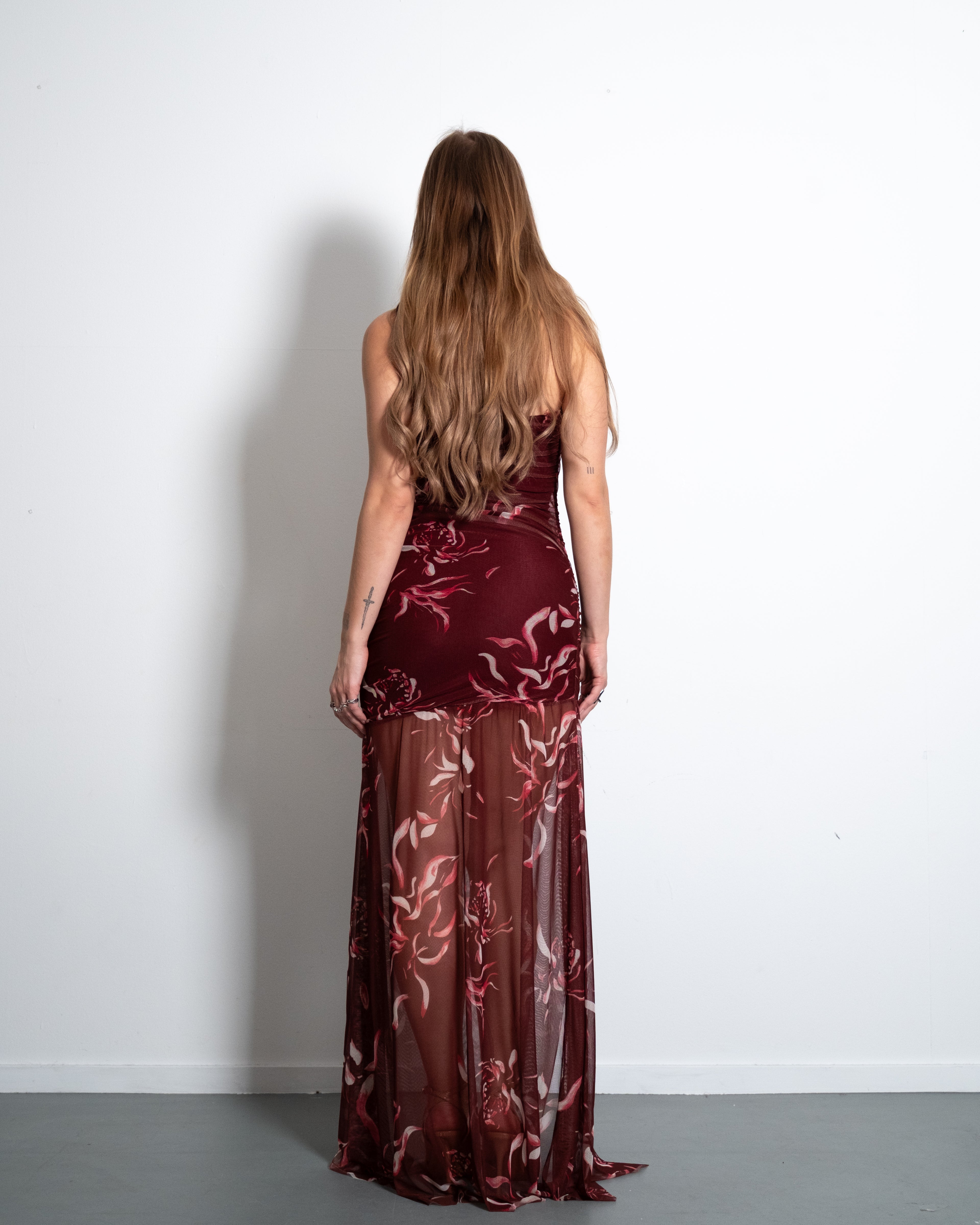 KEITARO Dress DARK RED