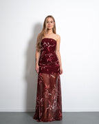 KEITARO Dress DARK RED