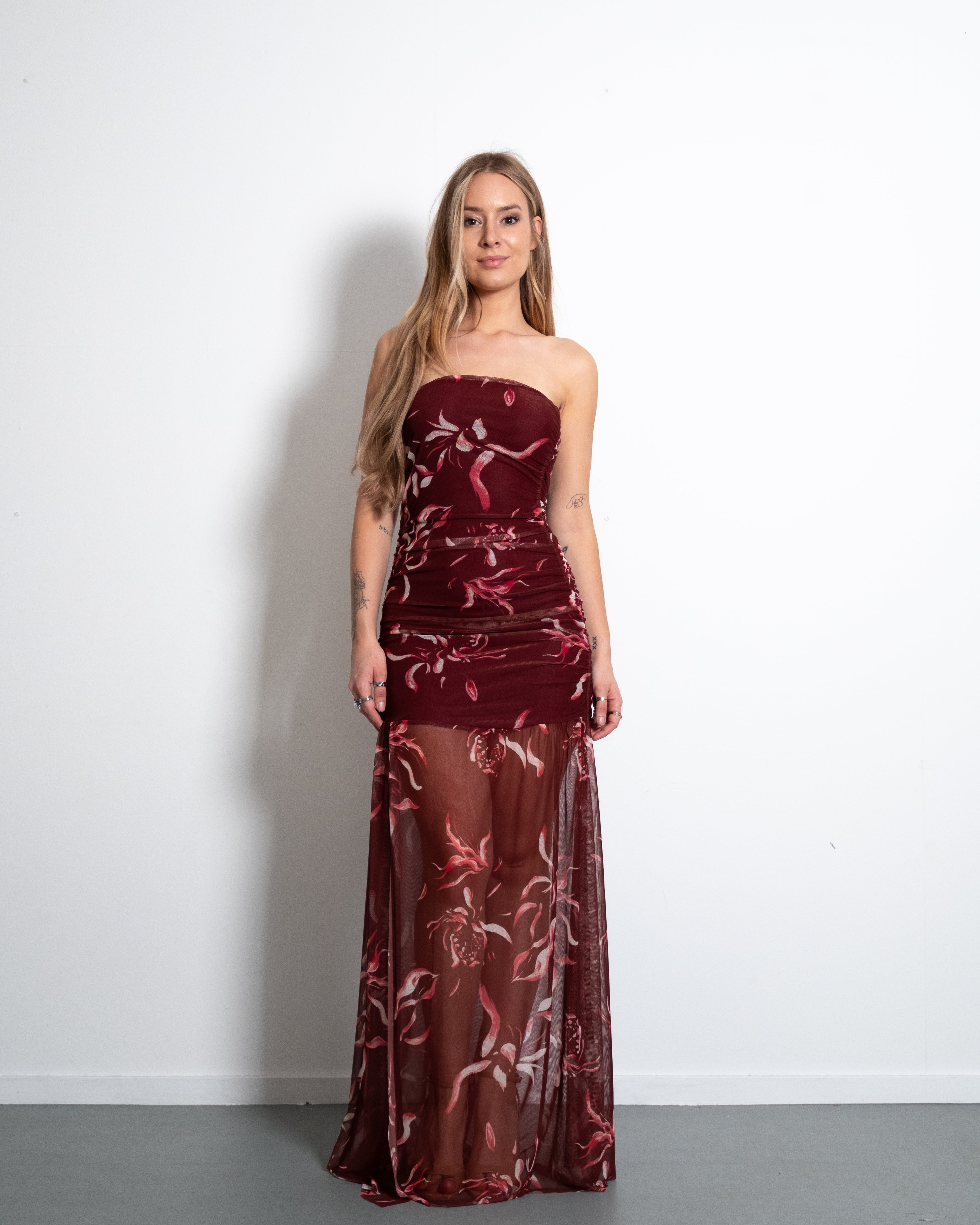 KEITARO Dress DARK RED