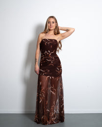 STRETCHY KEITARO Dress BROWN | SEISHIKI STUDIO